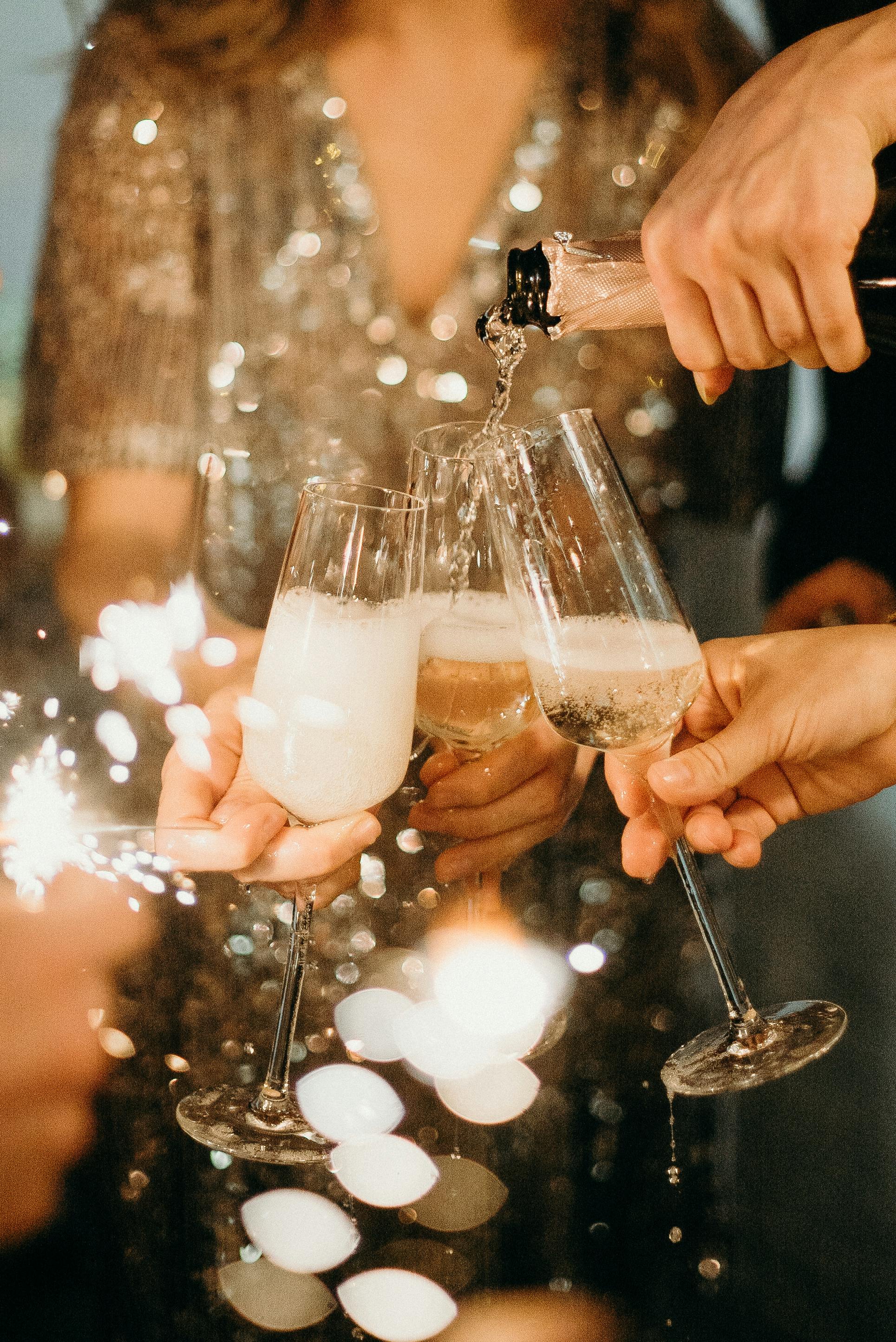 A magical winter setting with festive decor and cozy gatherings.
